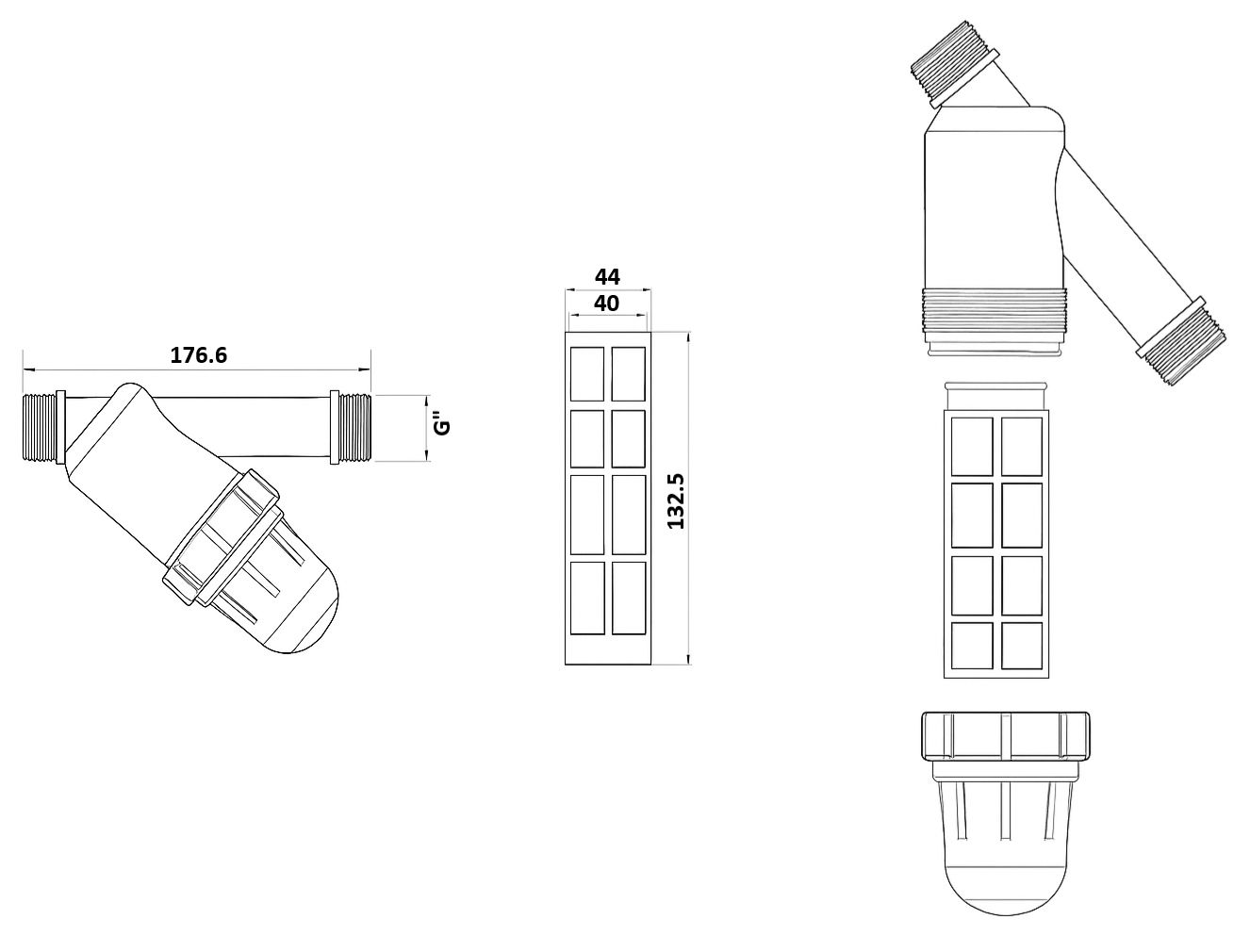 Φίλτρο νερού άρδευσης γραμμής Palaplast 3382 3/4" ή 1" 120 Mesh, 6 Atm